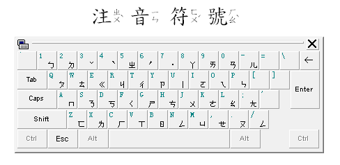 Vista Zhuyin Ruby and Zhuyin Soft Keyboard